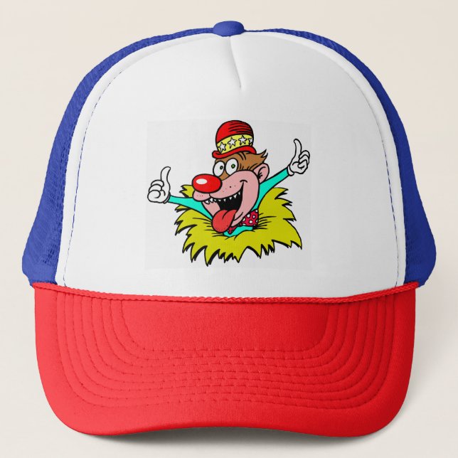 Gorra De Camionero Thumbup, payaso divertido, (Anverso)