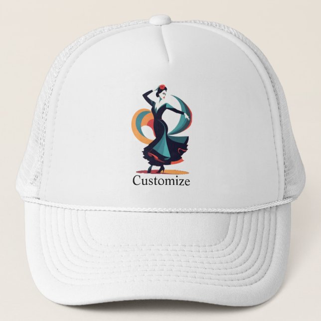 Gorra De Camionero Thunder_Cove, bailarina de flamenco (Anverso)