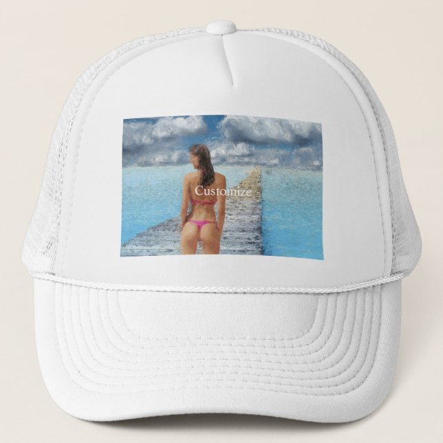 Gorra De Camionero Thunder_Cove, Chica de bikini (Anverso)