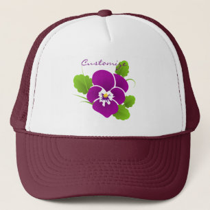 Gorra De Camionero Thunder_Cove de la flor de color púrpura