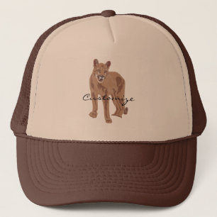 Gorra De Camionero Thunder_Cove del león de la montaña Puma Cougar