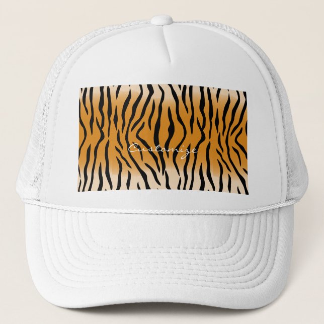 Gorra De Camionero Thunder_Cove del patrón de bandas de tigre (Anverso)