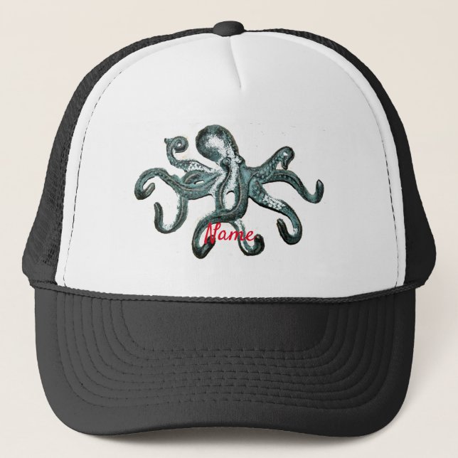 Gorra De Camionero Thunder_Cove del pulpo azul (Anverso)