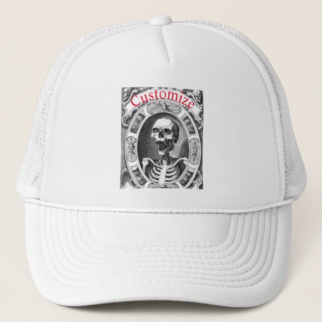 Gorra De Camionero Thunder_Cove, flamante cráneo humano (Anverso)