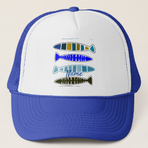 Gorra De Camionero Thunder_Cove, pez rayado multicolor