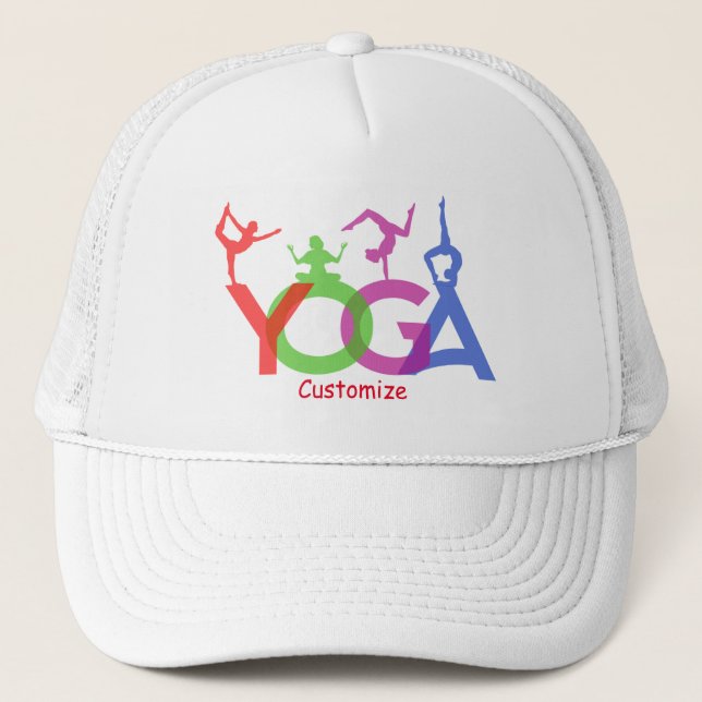 Gorra De Camionero Thunder_Cove: Siluetas de yoga envenenadas (Anverso)