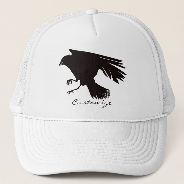 Gorra De Camionero Thunder_Cove volador de raven negro (Anverso)