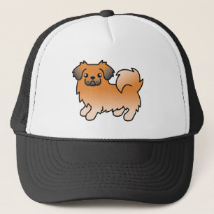 Gorra De Camionero Tibetan Spaniel Sable Rojo Perro De Dibujos Animad