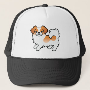 Gorra De Camionero Tibetano de color rojo parti-color Spaniel Perro d
