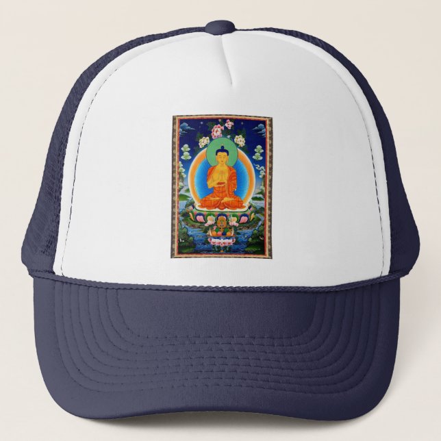 Gorra De Camionero Tibetano Thangka Prabhutaratna Buda (Anverso)
