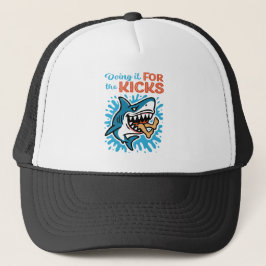 Gorra De Camionero Tiburón Azul Genial para Patadas