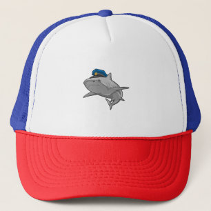 Gorra De Camionero Tiburón como oficial de policía Policía