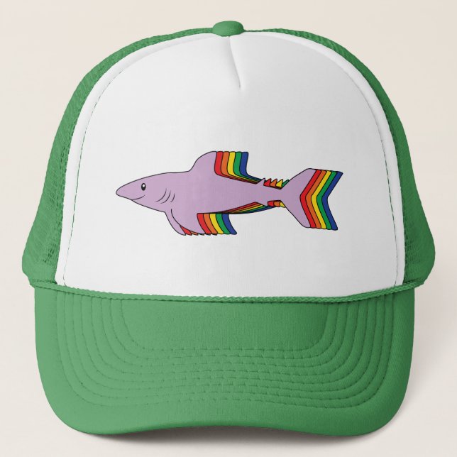 Gorra De Camionero Tiburón del arco iris (Anverso)