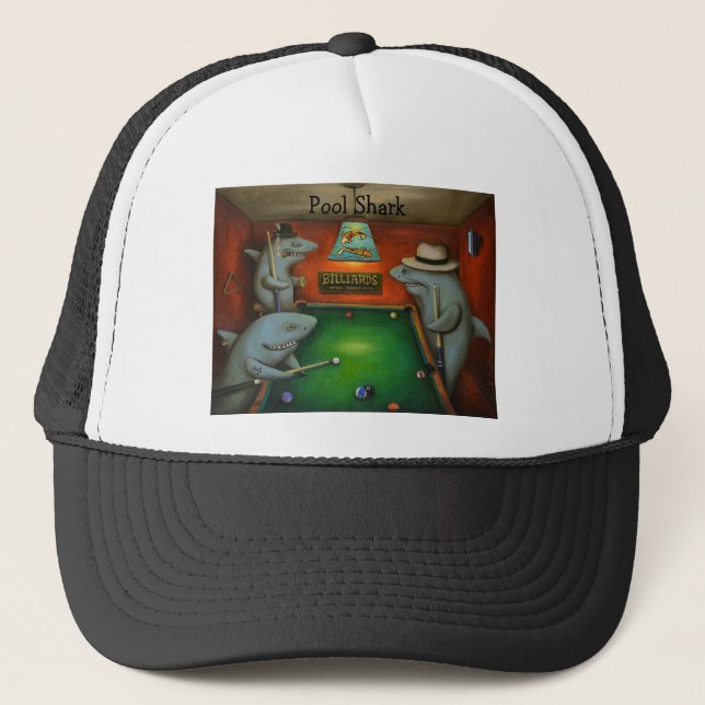 Gorra De Camionero Tiburones de la piscina con las letras (Anverso)