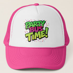 Gorra De Camionero ¡Tiempo de Autobús de Fiesta! Celebración Divertid
