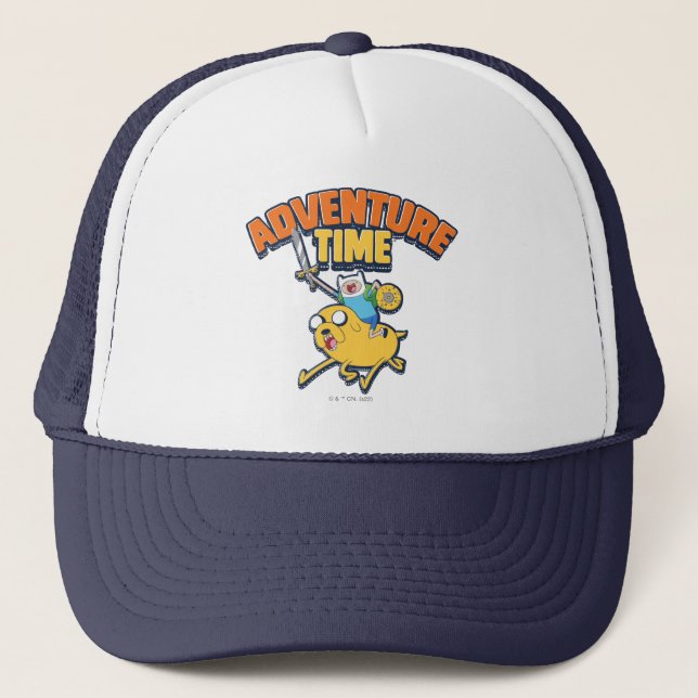 Gorra De Camionero Tiempo de aventura | Finn Riding Jake (Anverso)