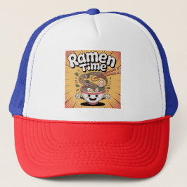 Gorra De Camionero Tiempo de Ramen - Personalizado lindo Ramen Bowl