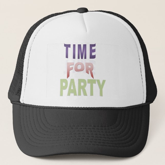 Gorra De Camionero Tiempo Para Fiesta (Anverso)