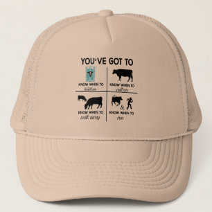 Gorra De Camionero Tienes que saber cuándo divertirse con las vacas d