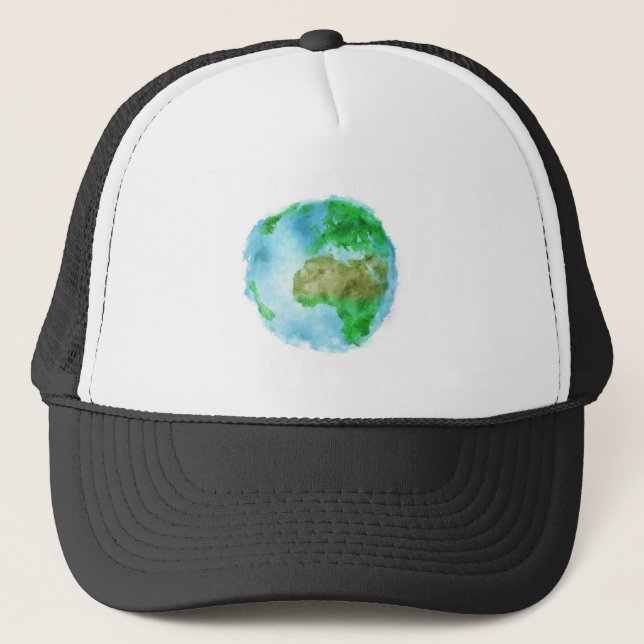 Gorra De Camionero Tierra de acuarela simple (Anverso)