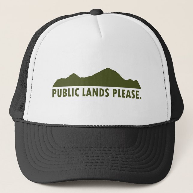 Gorra De Camionero Tierras públicas, por favor (Anverso)
