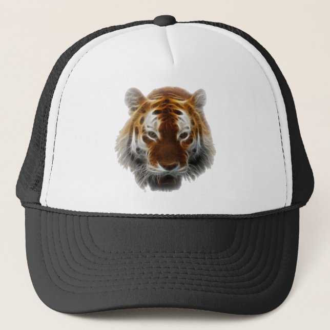Gorra De Camionero Tiger Fractal (Anverso)