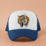 Gorra De Camionero Tiger Portrait Faux Sequin look Trendy<br><div class="desc">Este diseño se puede personalizar eligiendo la opción Editar diseño. También puede transferir a otros artículos. Póngase en contacto conmigo en colorflowcreations@gmail.com o utilice la opción de chat en la parte superior de la página si desea tener este diseño en otro producto o necesita ayuda con este diseño. No puedo...</div>