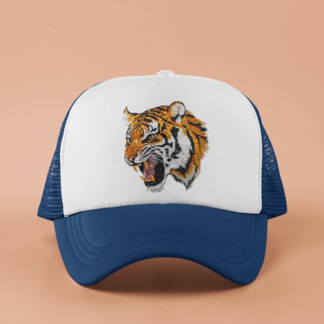 Gorra De Camionero Tiger Portrait Faux Sequin look Trendy (Subido por el creador)