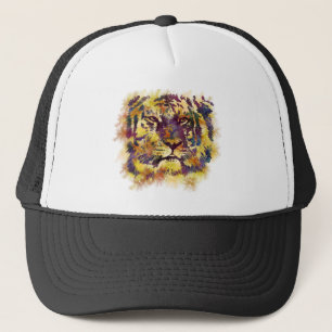Gorra De Camionero Tigre acuarela