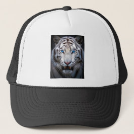 Gorra De Camionero Tigre blanco con ojos azules
