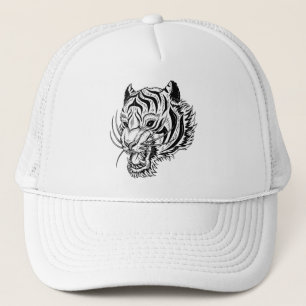 Gorra De Camionero Tigre blanco negro