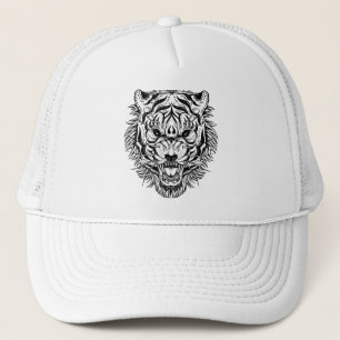 Gorra De Camionero Tigre blanco negro