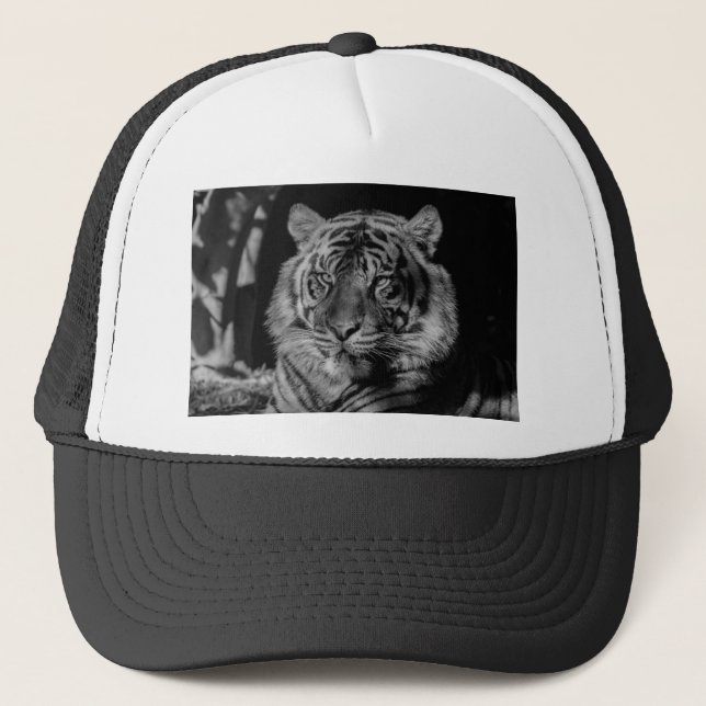 Gorra De Camionero Tigre blanco y negro (Anverso)