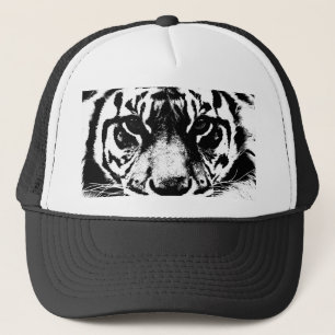 Gorra De Camionero Tigre blanco y negro