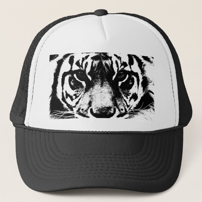 Gorra De Camionero Tigre blanco y negro (Anverso)