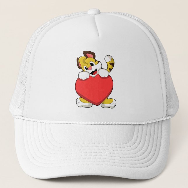 Gorra De Camionero Tigre con corazón (Anverso)