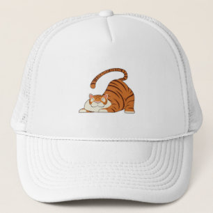 Gorra De Camionero Tigre en ejercicios de estiramiento de yoga