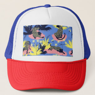 Gorra De Camionero Tigre geométrico, leopardo: patrón infantil.
