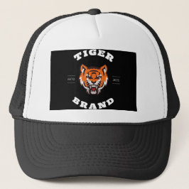 Gorra De Camionero Tigre Profesional Negro Y Naranja