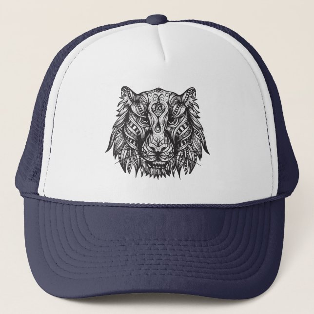 Gorra De Camionero Tigre tribal (Anverso)
