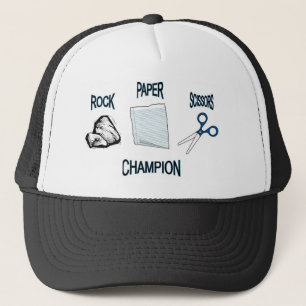 Gorra De Camionero tijeras de papel de la roca