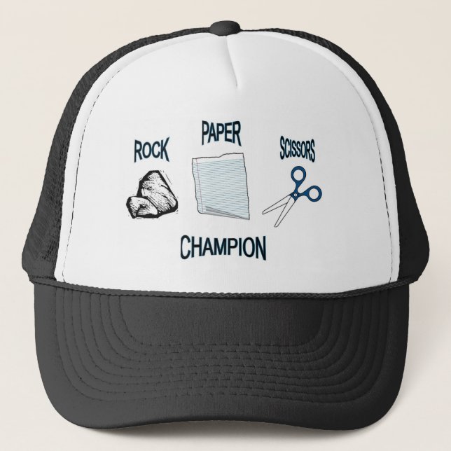 Gorra De Camionero tijeras de papel de la roca (Anverso)