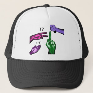 Gorra De Camionero Tijeras divertidas del papel de la roca