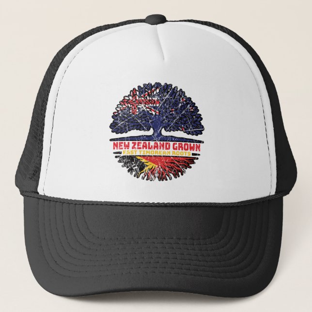 Gorra De Camionero Timor Oriental Timor Oriental Nueva Zelanda (Anverso)