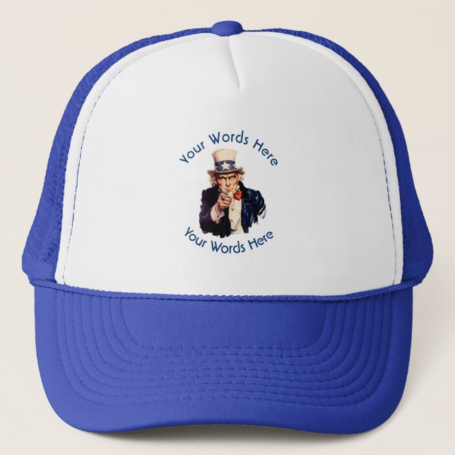 Gorra De Camionero Tío Sam Personalizado (Anverso)