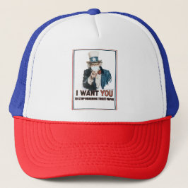 Gorra De Camionero Tío Sam Quiero Que Dejes De Acosar