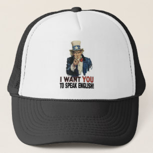 Gorra De Camionero ¡Tío Sam - QUISIERA que USTED HABLARA INGLÉS!