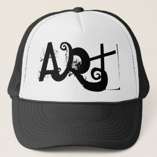 Gorra De Camionero tipo de ART decorativo negro  