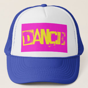 Gorra De Camionero tipo de DANCE rosa y amarillo caliente  