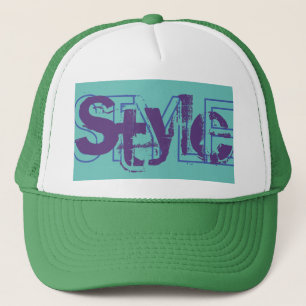 Gorra De Camionero tipo STYLE de grunge azul y púrpura  
